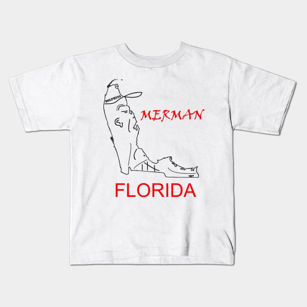 A funny map of Florida - 3 Kids T-Shirt by percivalrussell